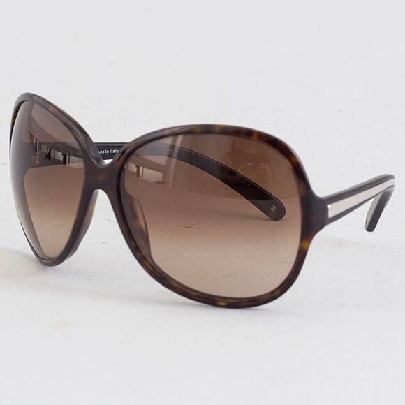 PRADA Oversized Designer Sunglasses Brown Rectangle SPR 19I 2AU-6S1 Tortoise - Picture 1 of 14